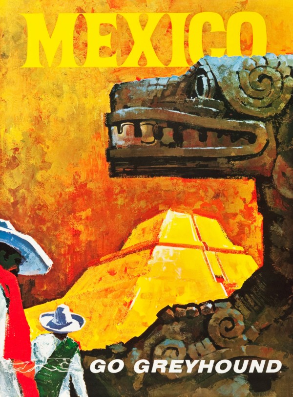 Mexico Go Greyhound Travel Poster by VINTAGE POSTER